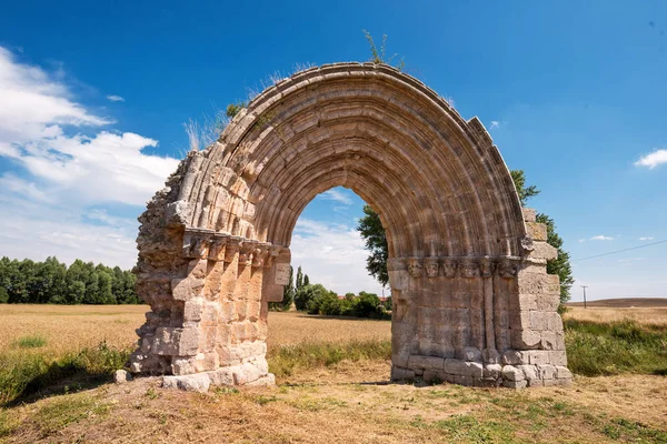 San Miguel Mazarreros Olmillos Sasamon Harap Ortaçağ Arch Burgos Spanya — Stok fotoğraf