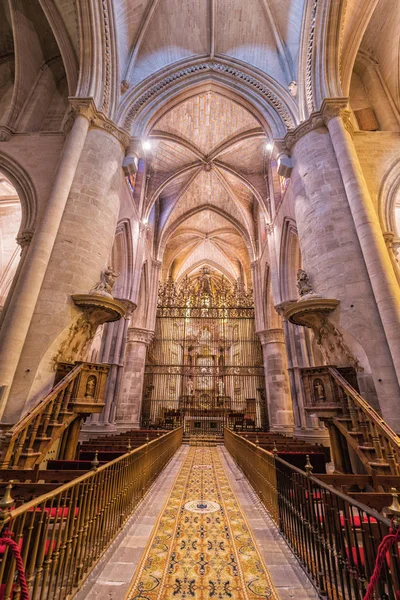 Cuenca Spanien Juli 2018 Interiör Berömda Gotiska Katedralen Cuenca Castilla — Stockfoto