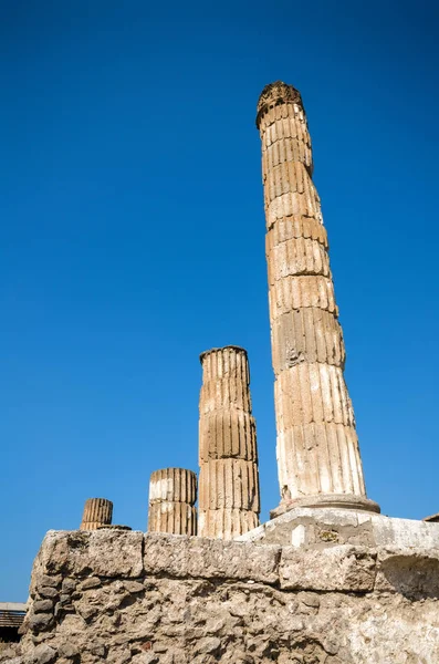 Ruïnes Van Oude Romeinse Stad Pompeii Die Werd Verwoest Door — Stockfoto