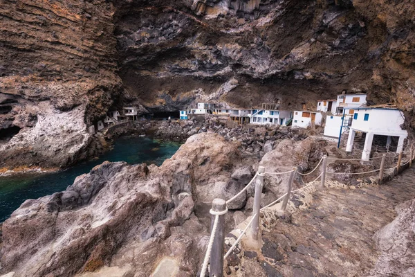 Casas Escondidas Cueva Pirata Atracción Turística Poris Candelaria Isla Palma — Foto de Stock