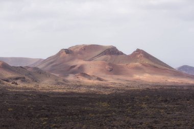Timanfaya volkanik Milli Parkı Lanzarote, Kanarya Adaları, İspanya.