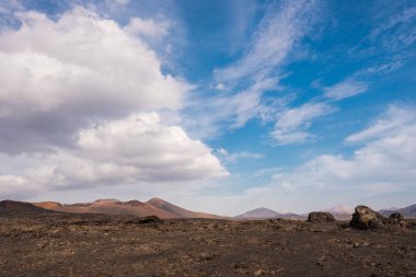 Timanfaya volkanik Milli Parkı Lanzarote, Kanarya Adaları, İspanya.