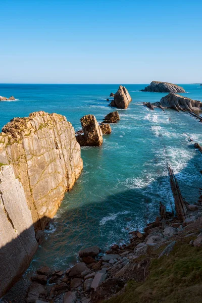 Kantabrische Küstenlandschaft Costa Quebrada Santander Spanien — Stockfoto