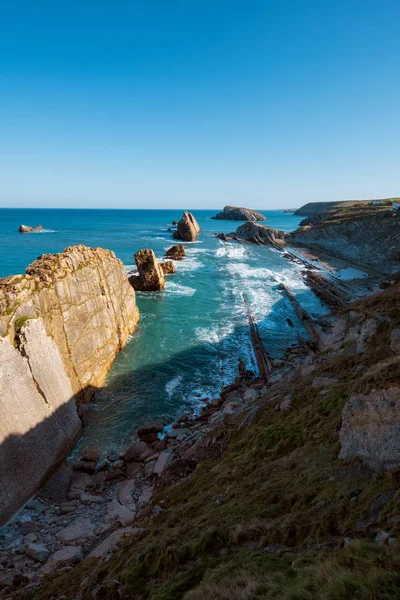 Paisaje Costero Cantábrico Costa Quebrada Santander España —  Fotos de Stock