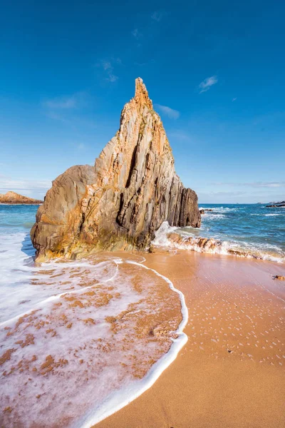 Paisagem Idílica Praia Mexota Astúrias Espanha — Fotografia de Stock