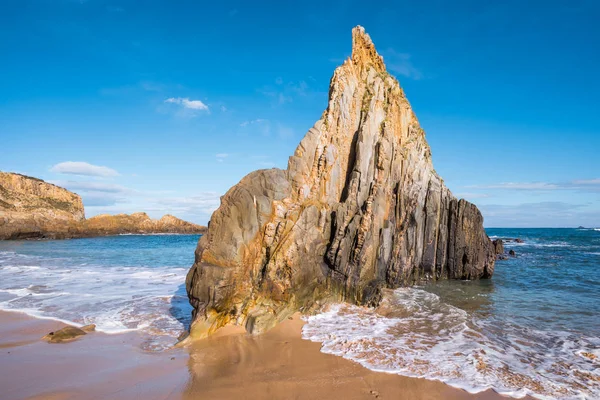 Idyllische Landschap Mexota Beach Asturias Spanje — Stockfoto