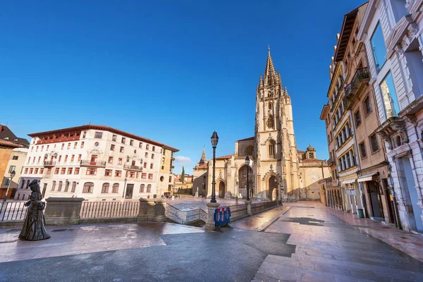 Oviedos Katedral Asturien Spanien — Stockfoto