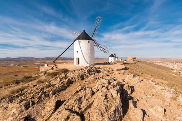 Don Kichot Wiatraki Consuegra Toledo Hiszpania — Zdjęcie stockowe