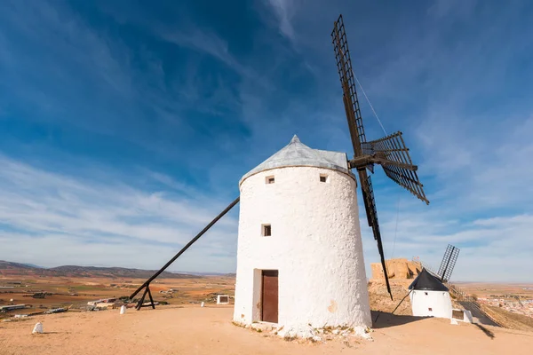 Don Kichot Wiatraki Consuegra Toledo Hiszpania — Zdjęcie stockowe