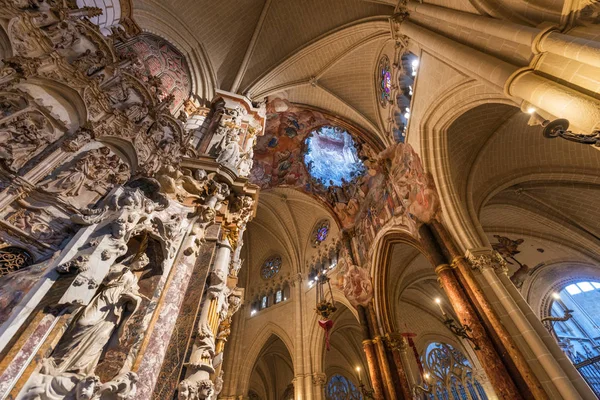 Toledo Spanien December 2018 Interiören Primate Cathedral Saint Mary Toledo — Stockfoto