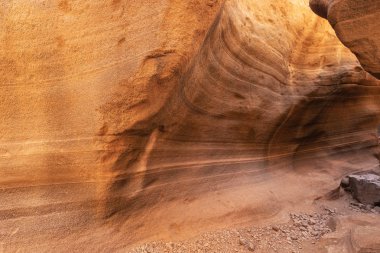 Sahne kireçtaşı kanyonu, Barranco de las Vacas in Gran Canaria, Kanarya adaları İspanya.