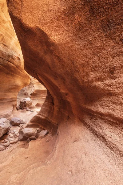 Sahne kireçtaşı kanyonu, Barranco de las Vacas in Gran Canaria, Kanarya adaları İspanya.