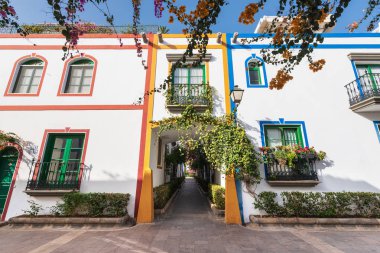 Puerto de Mogan, Gran Canaria, Kanarya Adaları, İspanya 'da güzel bir turistik bölge..