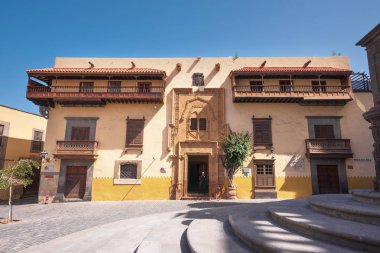 Las Palmas de Gran Canaria, İspanya - 25 Şubat 2019: Columbus House Casa de Colon, Las Palmas, İspanya