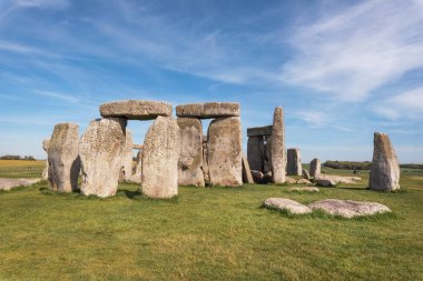 Stonehenge Salisbury yakınlarındaki antik bir tarih öncesi taş anıt, İngiltere, Unesco Dünya Mirası.