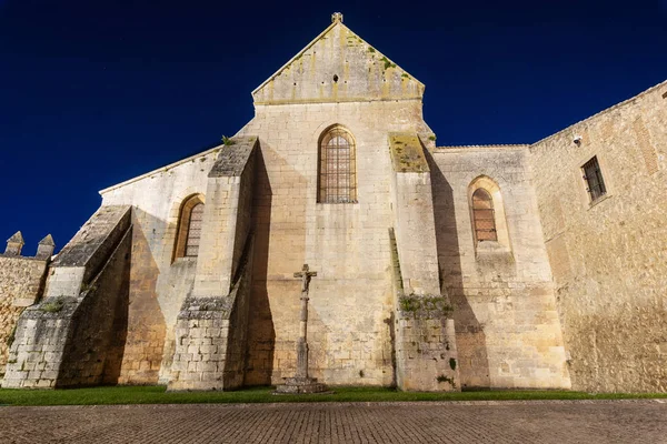 Nattscen av Monasterio de Las Huelgas-Burgos. Klostret Santa Maria La Real de Las Huelgas-Burgos, Kastilien och León, Spanien. — Stockfoto