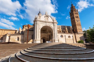 Aragon Bölgesi, İspanya 'nın Tarazona şehrindeki Katedral.
