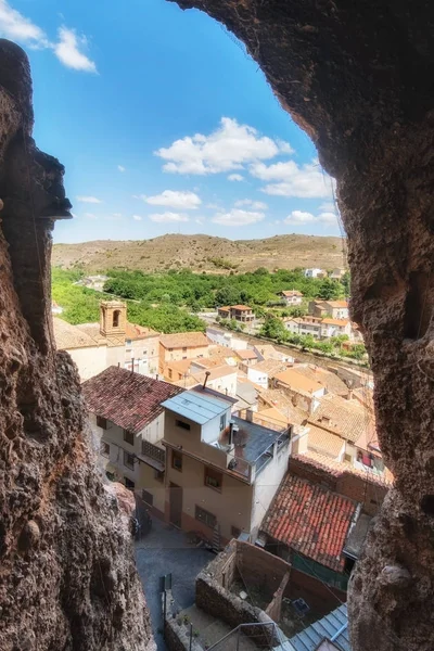 Picturesque town of Los Fayos in Aragon, Spain. — Stock Photo, Image
