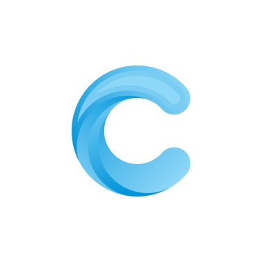 Yaratıcı C harfi logo tasarım şablonu