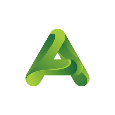 Harf A Logo tasarım şablonu vektör