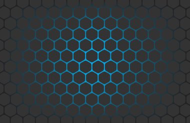 Altıgen doku mavi ışık