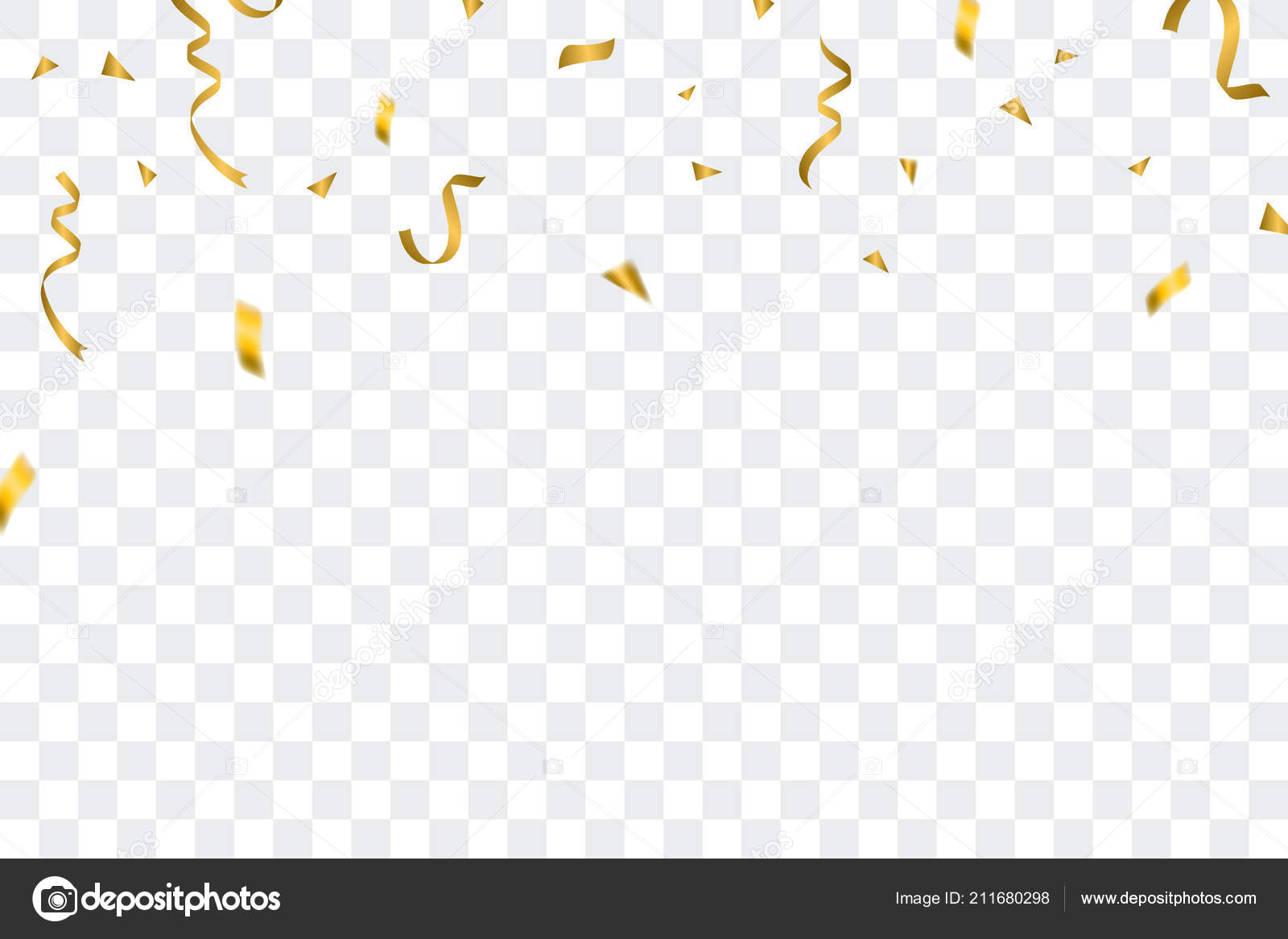 Gold Confetti Vector