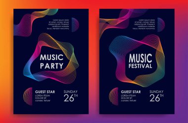 Müzik poster tasarım şablonu vektör