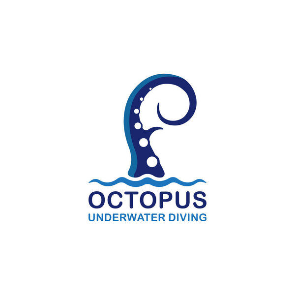 Tentacle, Underwater Diving Logo vector