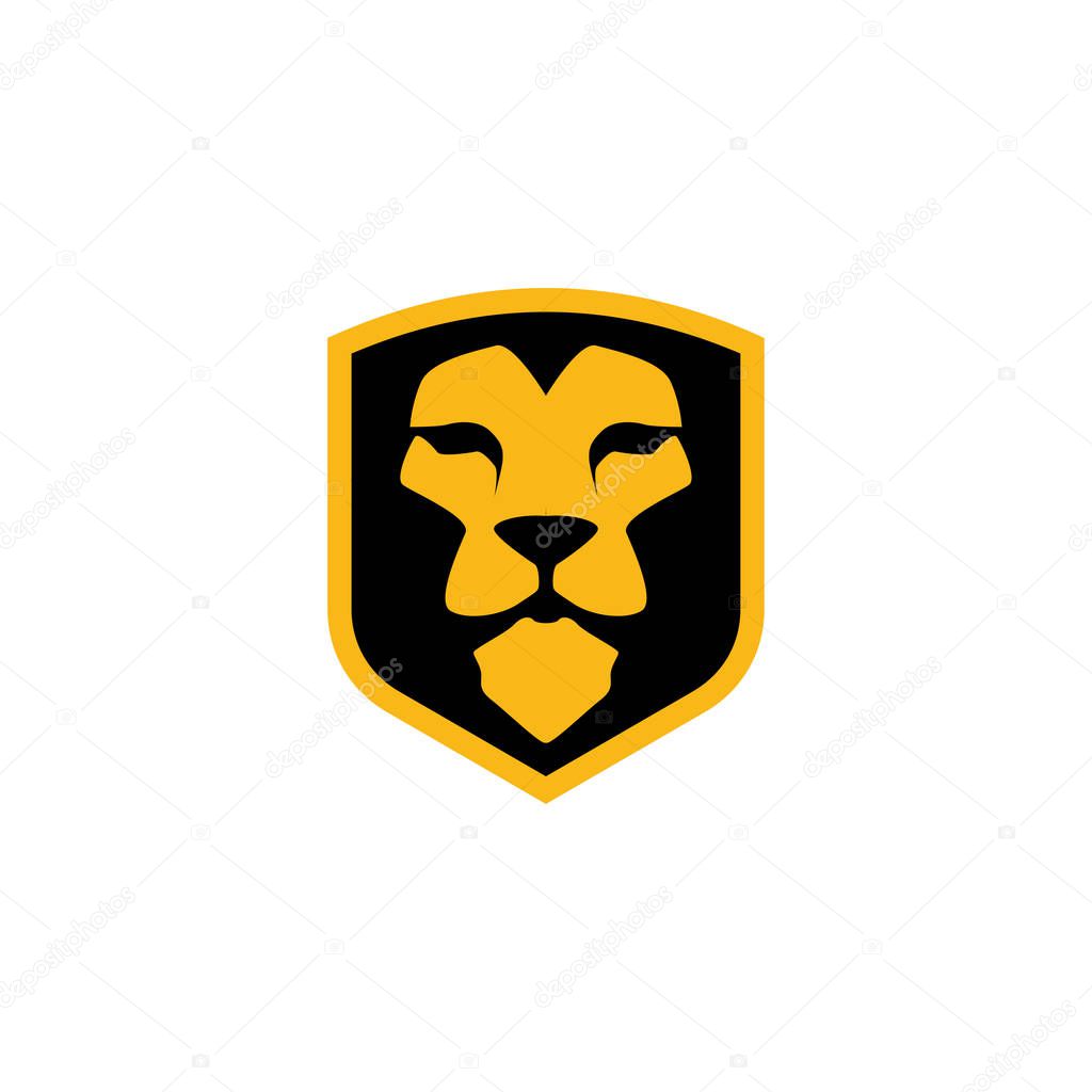 Lion shield logo design inspiration
