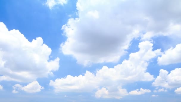 Nubes Esponjosas Cielo Azul Formato Vídeo Alta Definición 1920X1080 — Vídeos de Stock