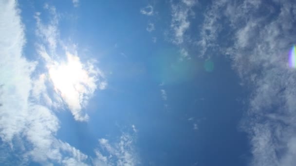 Nubes Esponjosas Cielo Azul Formato Vídeo Alta Definición 1920X1080 — Vídeo de stock