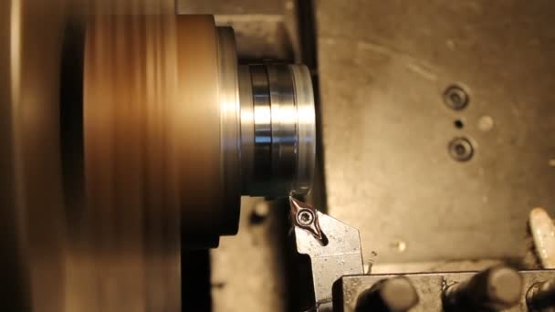 Drift Videon För Industriella Lathe Aktier — Stockvideo