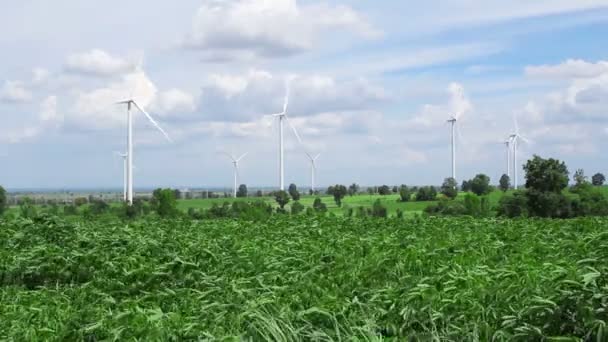 Вітрові Турбіни Генерують Відео Про Запаси Електроенергії — стокове відео