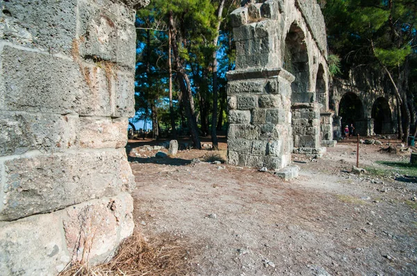 Ερείπια Από Την Αρχαία Ελληνική Πόλη Της Φασηλίδα Στην Τουρκία — Φωτογραφία Αρχείου