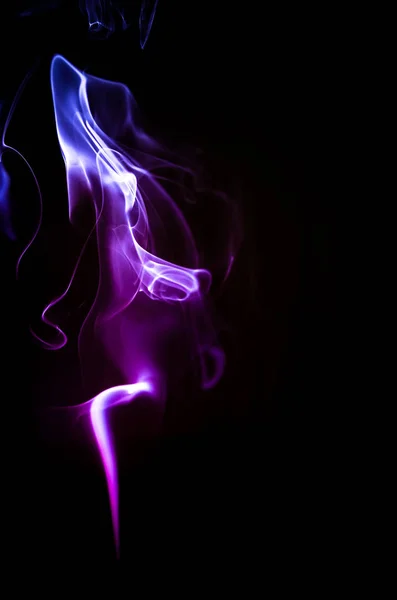 Colorful Trickle Smoke Dark Background — Stock Photo, Image