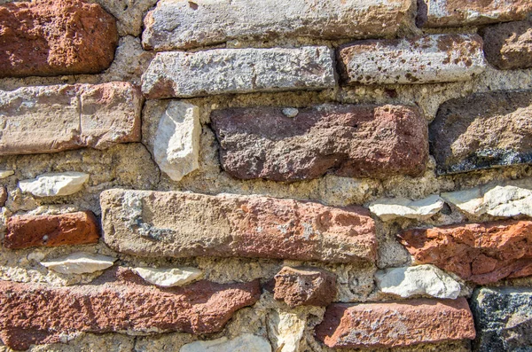 Stone Wall Multi Colored Stones Ancient Greek Ruins — Stock Photo, Image