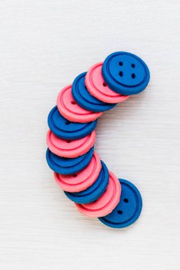 güzel sıradışı ev yapımı pembe ve mavi çerez düğmeleri