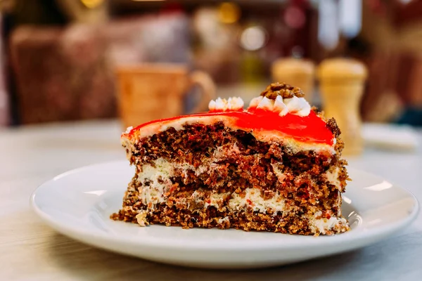 a slice of carrot cake
