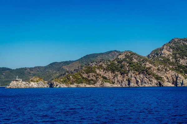 blue sky, high mountains and blue sea of Marmaris