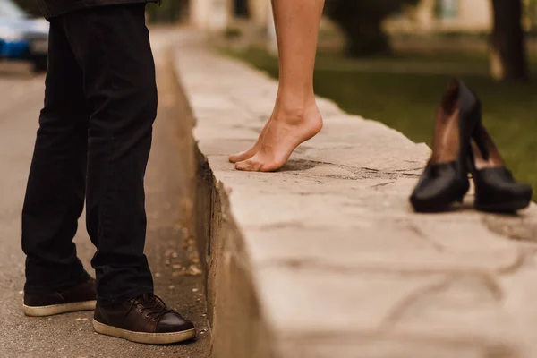 Male and female legs — Stock Photo, Image