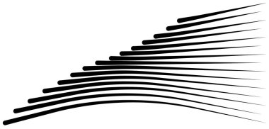 Hız çizgileri izole küme. Güneş ışınları veya yıldız patlaması siyah vektör öğeleri farklı basit siyah vektör hız satırlarının Isolated.Set.