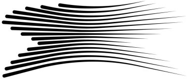 Hız çizgileri izole küme. Güneş ışınları veya yıldız patlaması siyah vektör öğeleri farklı basit siyah vektör hız satırlarının Isolated.Set.