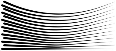 Hız çizgileri izole küme. Güneş ışınları veya yıldız patlaması siyah vektör öğeleri farklı basit siyah vektör hız satırlarının Isolated.Set.