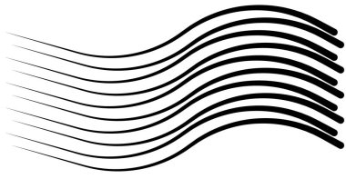 Hız çizgileri izole küme. Güneş ışınları veya yıldız patlaması siyah vektör öğeleri farklı basit siyah vektör hız satırlarının Isolated.Set.