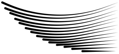 Hız çizgileri izole küme. Güneş ışınları veya yıldız patlaması siyah vektör öğeleri farklı basit siyah vektör hız satırlarının Isolated.Set.