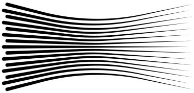 Hız çizgileri izole küme. Güneş ışınları veya yıldız patlaması siyah vektör öğeleri farklı basit siyah vektör hız satırlarının Isolated.Set.