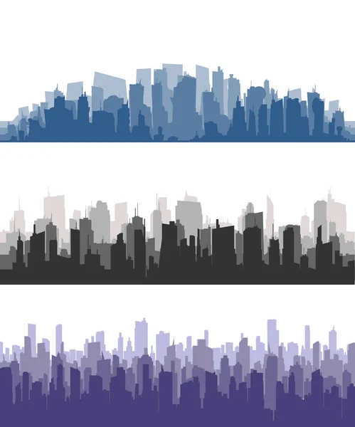 City Skyline.Silueta del edificio de la ciudad. Paisaje urbano — Vector de stock