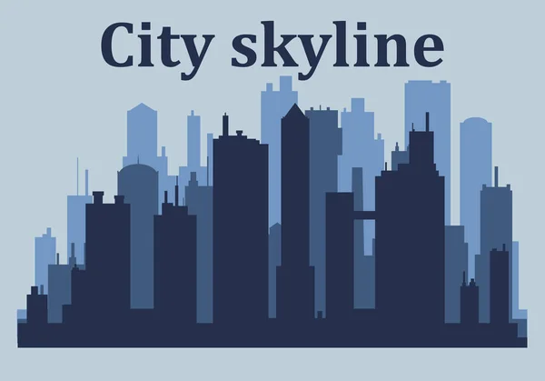 Ciudad skyline.City rascacielos edificio de oficinas — Vector de stock