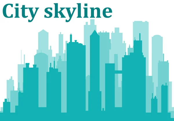 Ciudad skyline.City rascacielos edificio de oficinas — Vector de stock