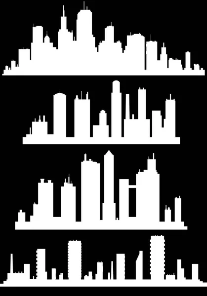 Moderni kaupunkien maisema. Vektori kuvitus.Siluetti — vektorikuva